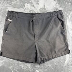 Pierre Cardin Mens Gray Elastic Waist Casual Shorts Size Large Vintage Sunfaded